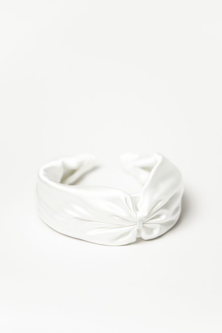 White Silk Headband 