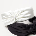 Black and White Silk Headband