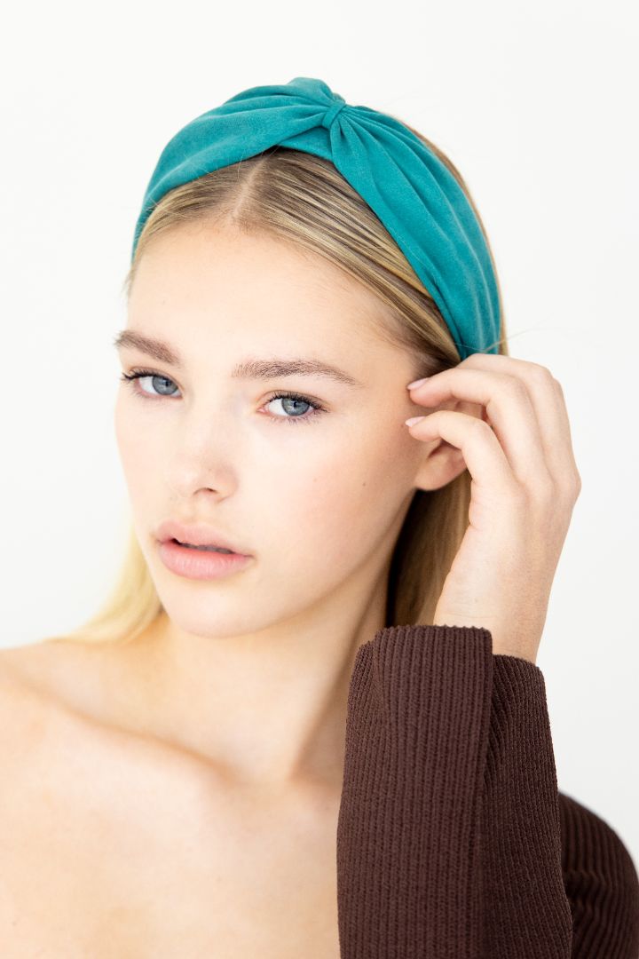 Teal Silk Headband