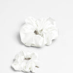 Elegant Bridal Silk Scrunchie Hair Accessory Made in NYC
