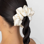 Elegant Bridal Silk Scrunchie Hair Accessory Made in NYC
